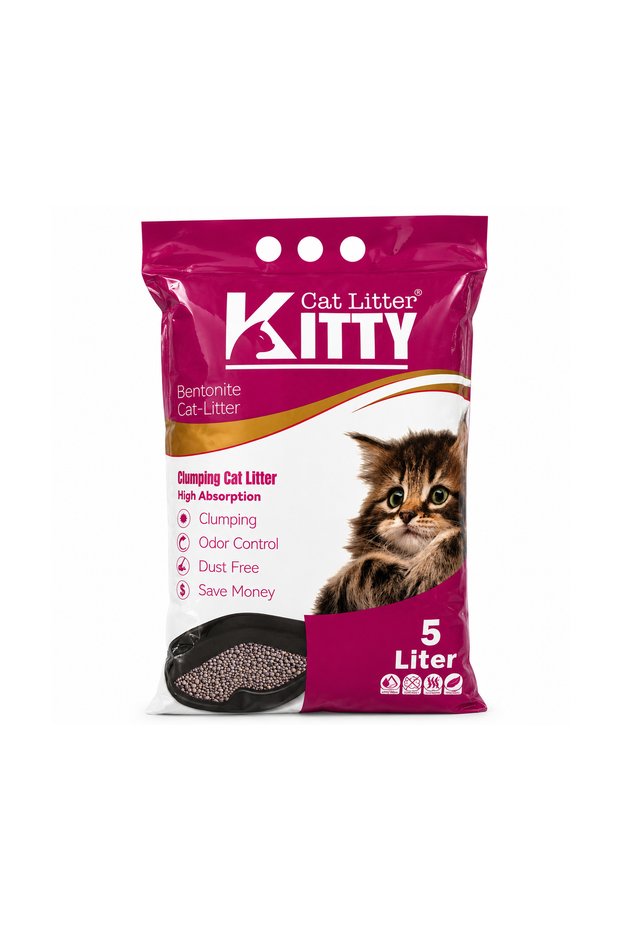 Super Premium Clumping Bentonite Cat Litter - 5L (Rose Scent)