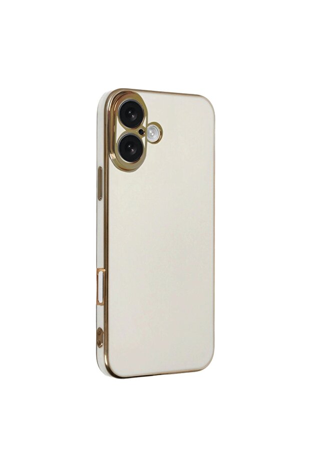 İphone 16 Kılıf Volet Silikon - Beyaz