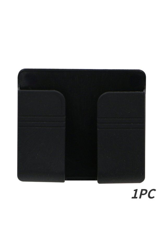 1PCS-Black 1-8pcs Wall Mounted Phone Storage Box Multifunction Punch Free Organizer TV Remote Contro