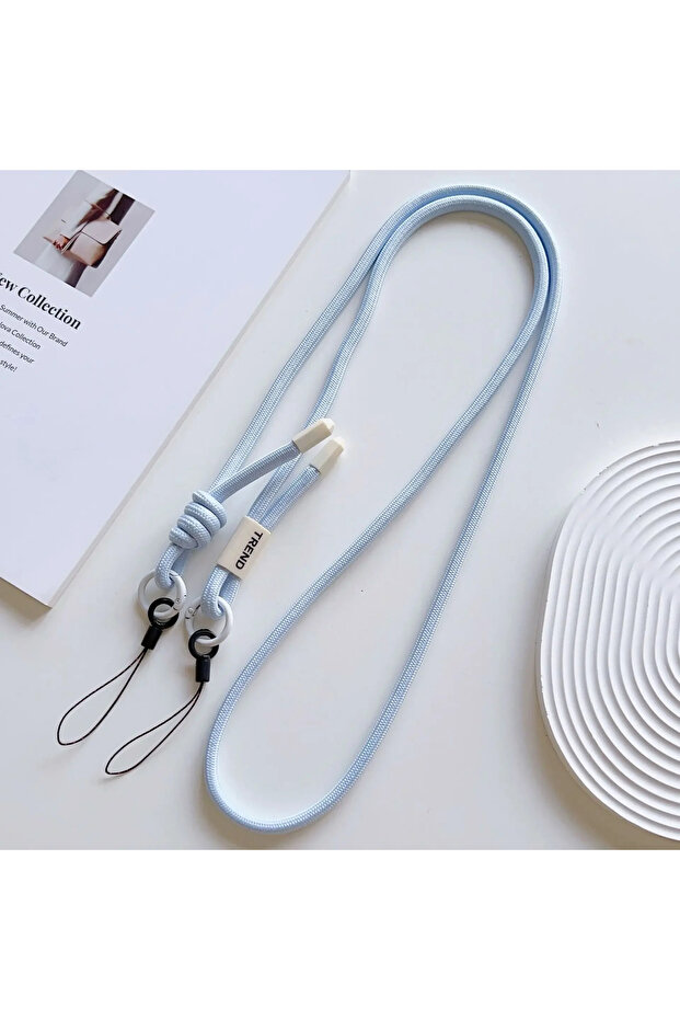 Light blue Adjustable Universal Phone Lanyard Diameter Outdoor Case Crossbody Shoulder Card Neck Cor