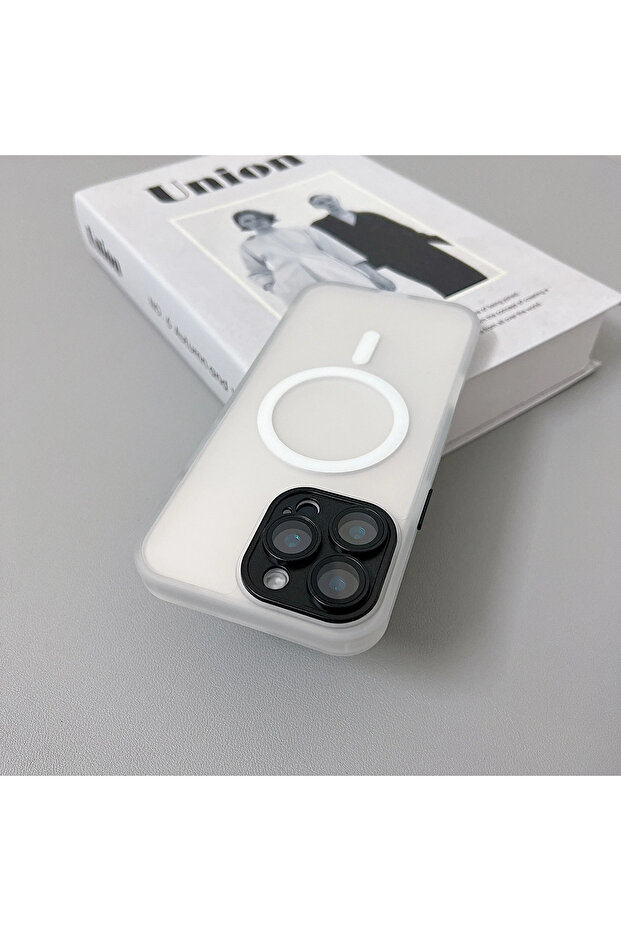 iPhone17 White Magnetic Matte Translucent Armor Shockproof Case For iPhone 17 16 15 14 13 12 11 Pro