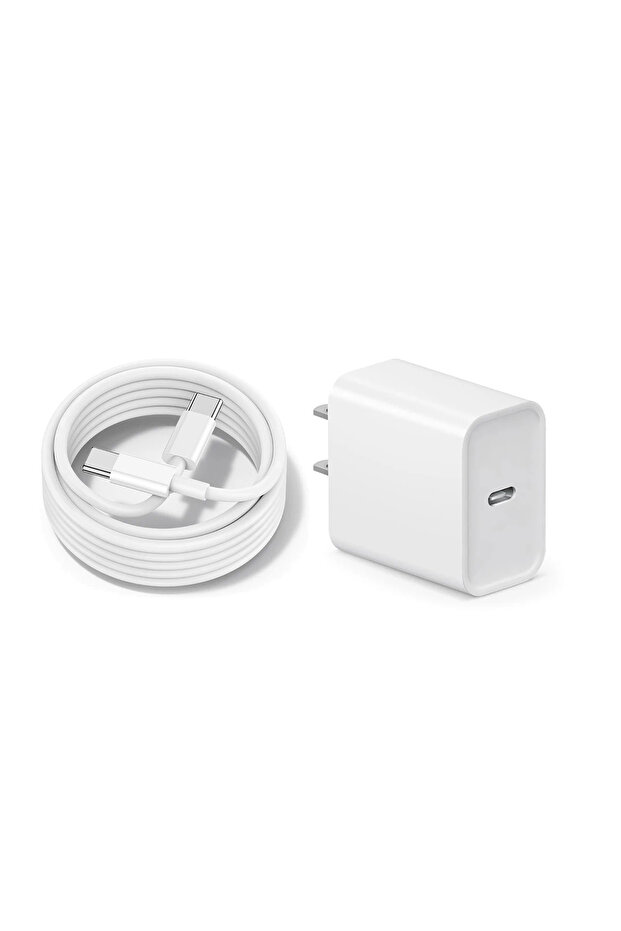 1 PC US Charger Set US 20W USB C Fast Charger with 3.3ft/100cm data cable for iPhone 16 15 Pro Max P