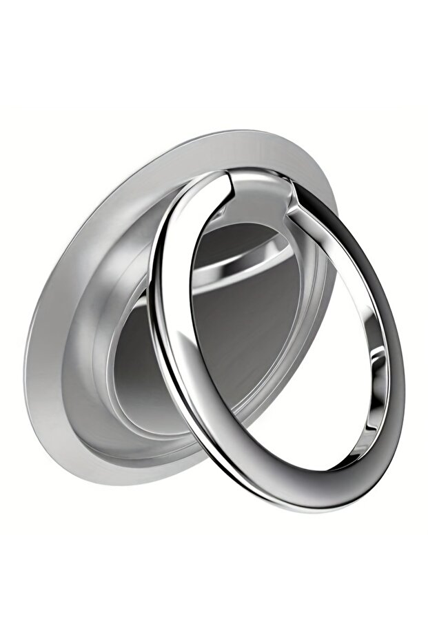 Silver Universal Finger Ring Holder Stand Grip 360 Degree Rotating For Mobile Phone Car Magnetic Mou