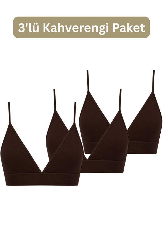 Seamless/No-Seam Underwire Covered Triangle Strap Knitted Bra