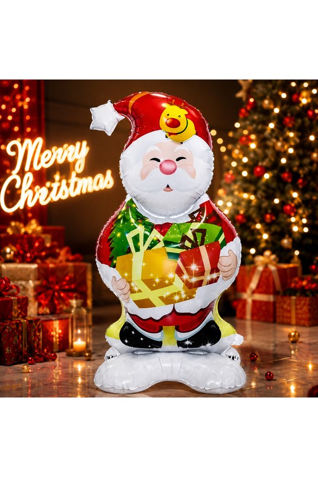 120 cm Giant Santa Claus Foil Balloon Display Christmas Tree Christmas Balloon Santa Claus New Year's Balloon