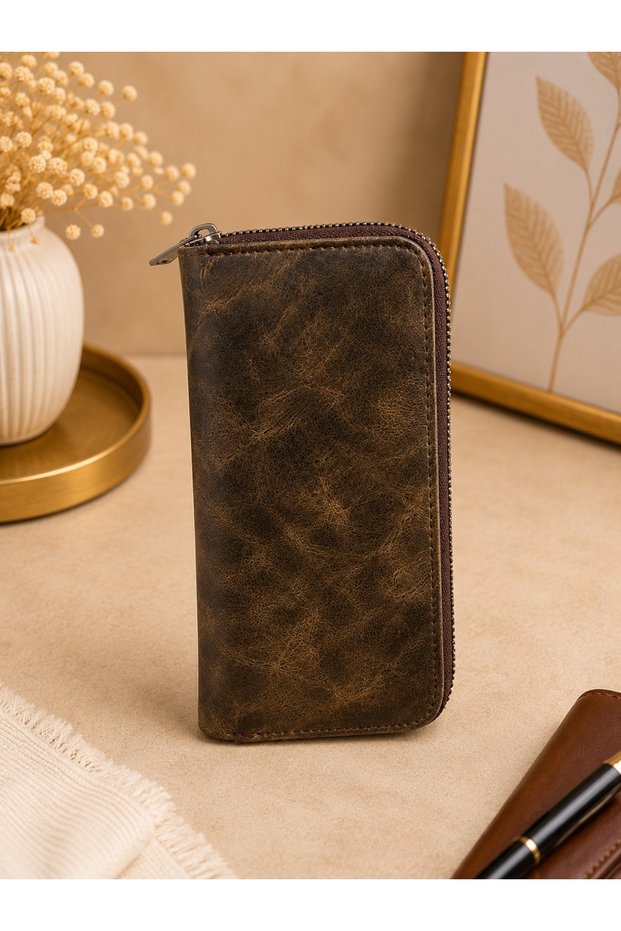 Long Wallet – Wallet with Multiple Compartments, Zipper Closure, Card Holders, and Id Window