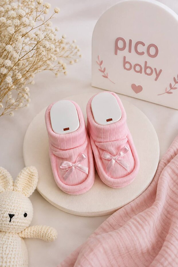 Newborn Baby Combed Cotton Bowknot Booties Socks