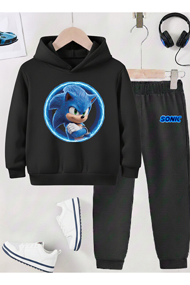 Sonic Printed Children's Tracksuit, Shardon Soft Fabric, Unisex