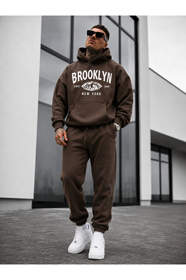 Unisex Brooklyn 1898 Printed Winter Tracksuit Set