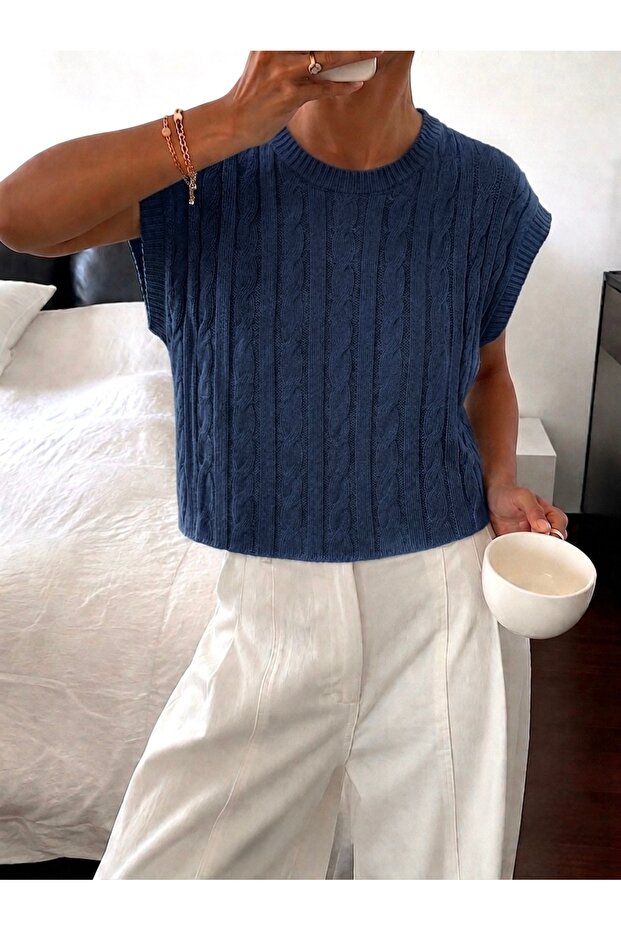 Women's Knitted Patterned Knitwear Sweater