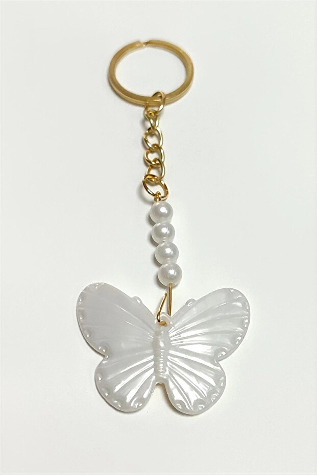 Butterfly Pearl Keychain