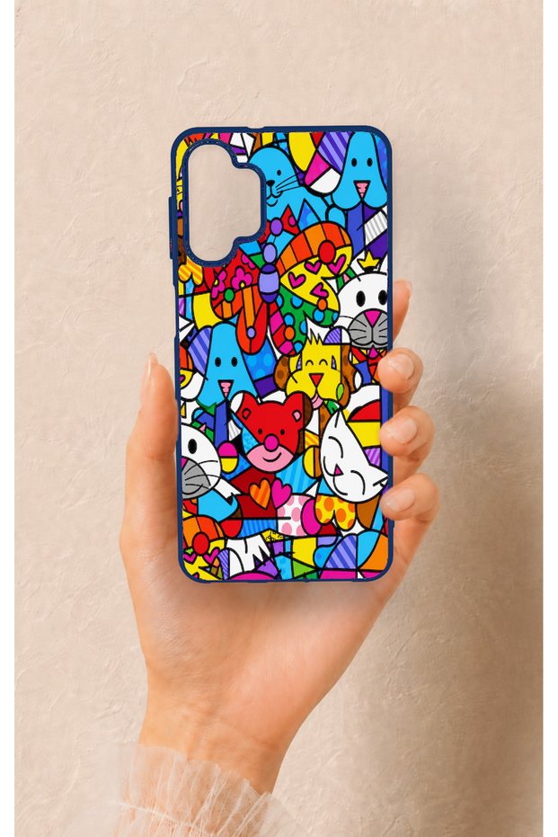 Samsung A32 Compatible Britto Garden Patterned Silicone Case