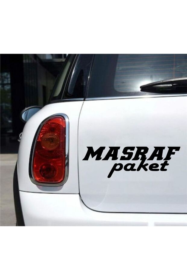 Expense Package Written Vehicle, Car, Auto, Motorcycle, Helmet, Laptop, Glass Sticker 20X6 cm