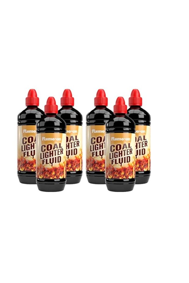 Flame-On Charcoal Lighter Fluid, BBQ Fire Fluid, Barbecue lighter, Quickly & Easily Ignite BBQ Grills With Lighter Fluid, Odorless Fluid, Pack of 6.