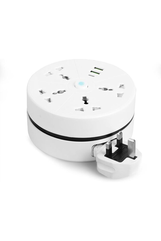 URBANNX Retractable Power Strip Surge Protector with 4 Universal AC Outlets, 2 USB Ports