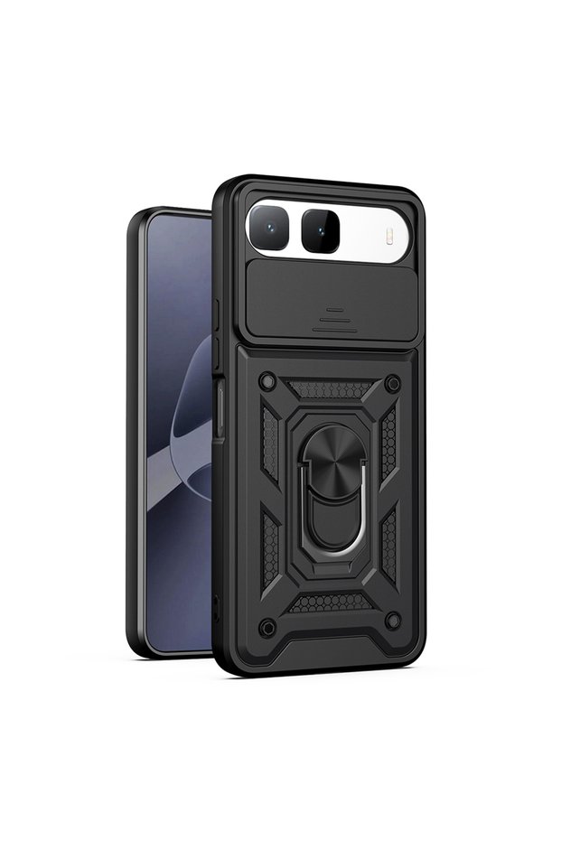 Tecno Spark 40 5g Case Sliding Camera Protector Magnetic Stand Tank Protection Omsy