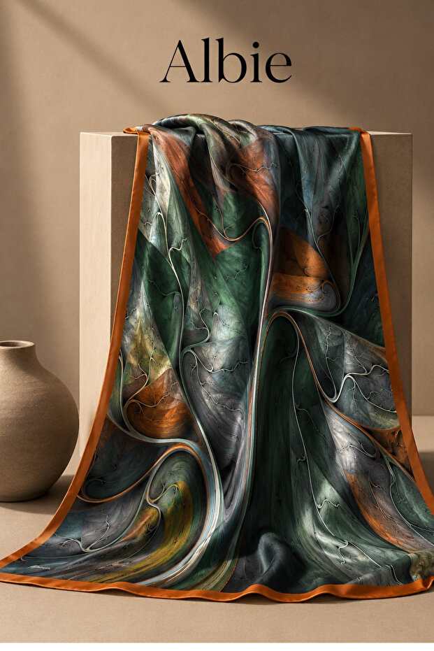 Women's French Silk Luxury Shawl Model