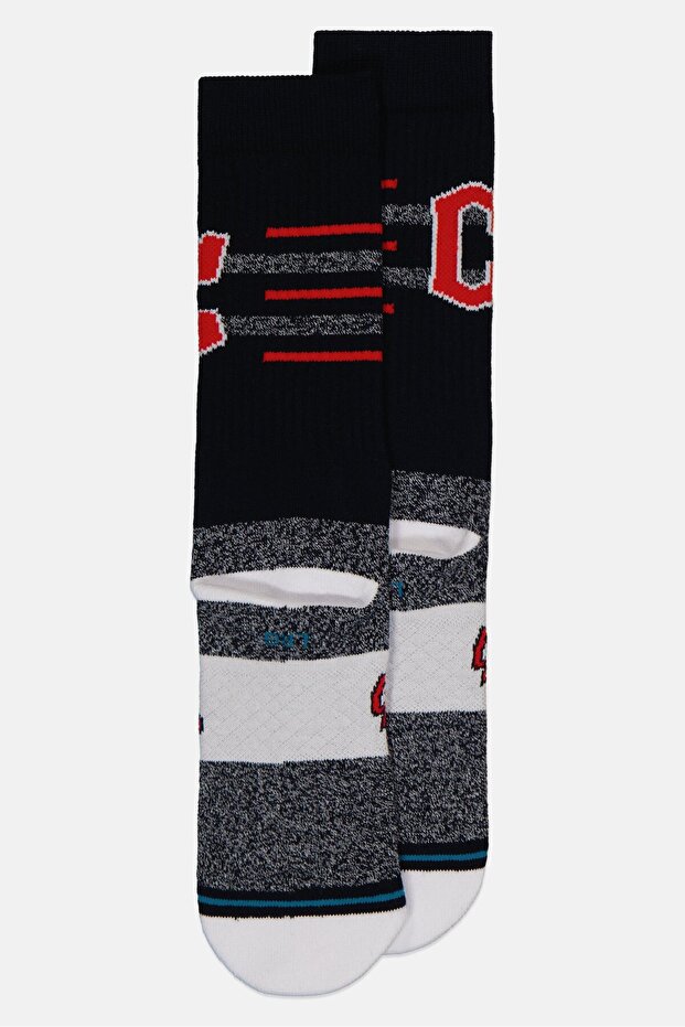 x NBA Men Graphic Print Crew Sock, Navy