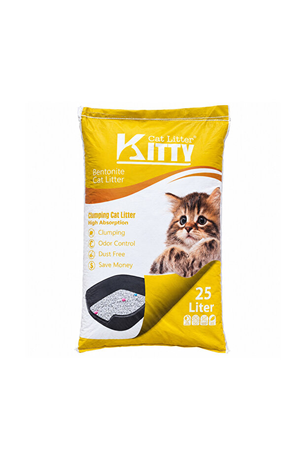 Super Premium Clumping Bentonite Cat Litter - 25L (Lemon Scent)