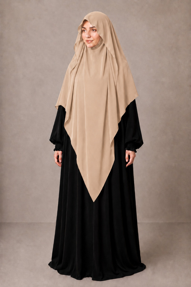 Shady Medina Silk Souffle Scarf Khimar / Hijab Ready-To-Wear Lace-Up Scarf