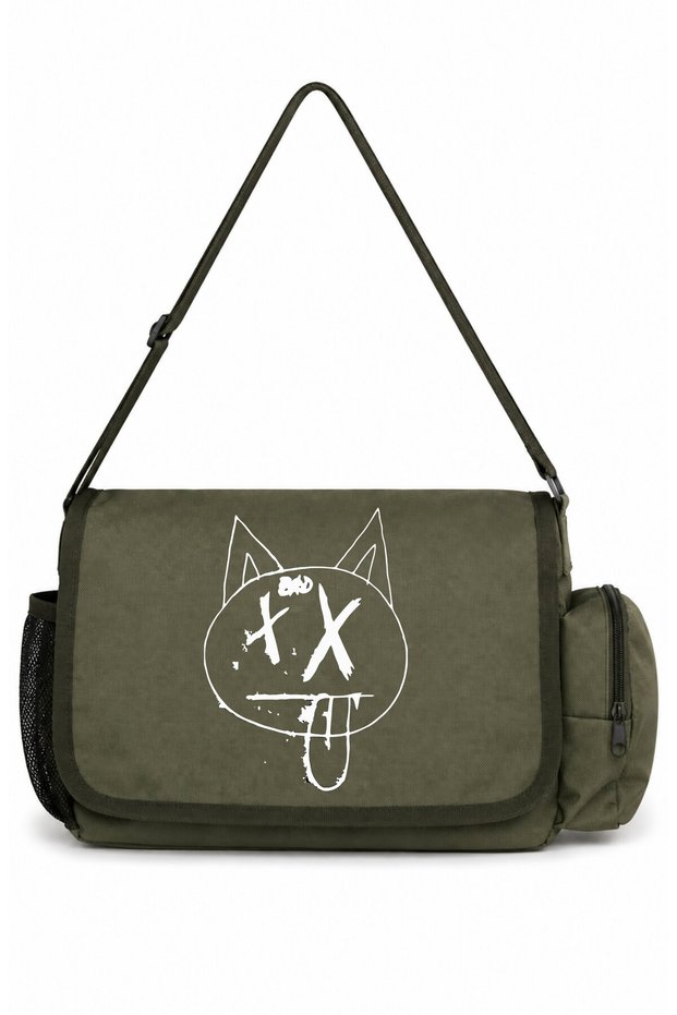 Design Cat Printed School, Sports, Office Multi-Purpose Messenger Bag
