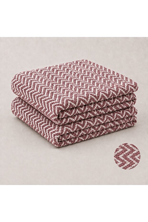 Daily Sofa Shawl & Throw & Tv Blanket 140X170 cm Cotton Polyester Set of 2