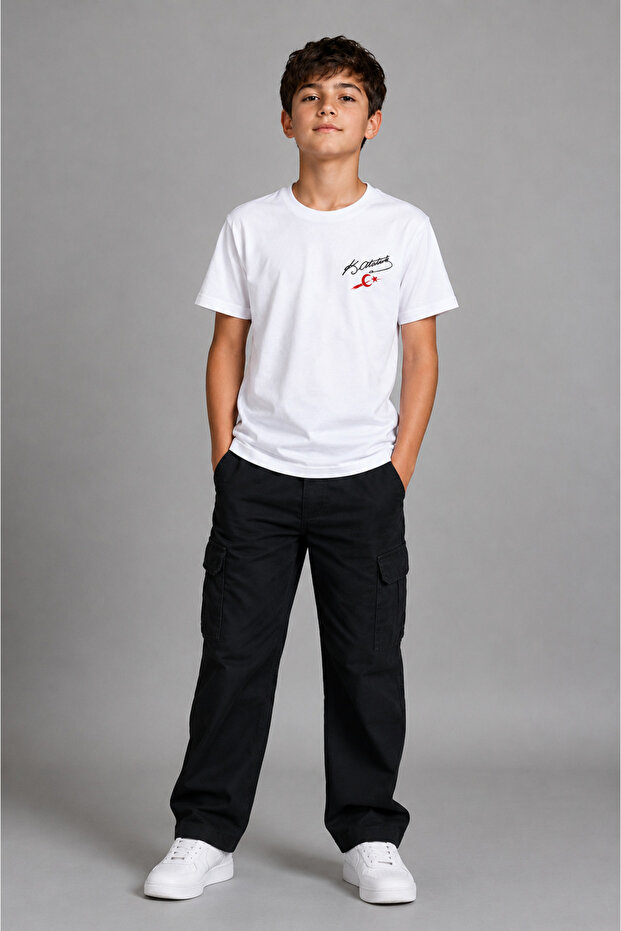 30 August Victory Day Atatürk Printed Double-Sided Children's T-Shirt