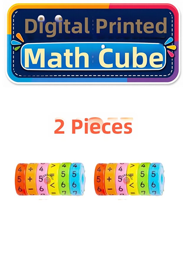 Digital Printed Math Cube 2 Pieces Educational Toy Intelligence Developmental Children's Game