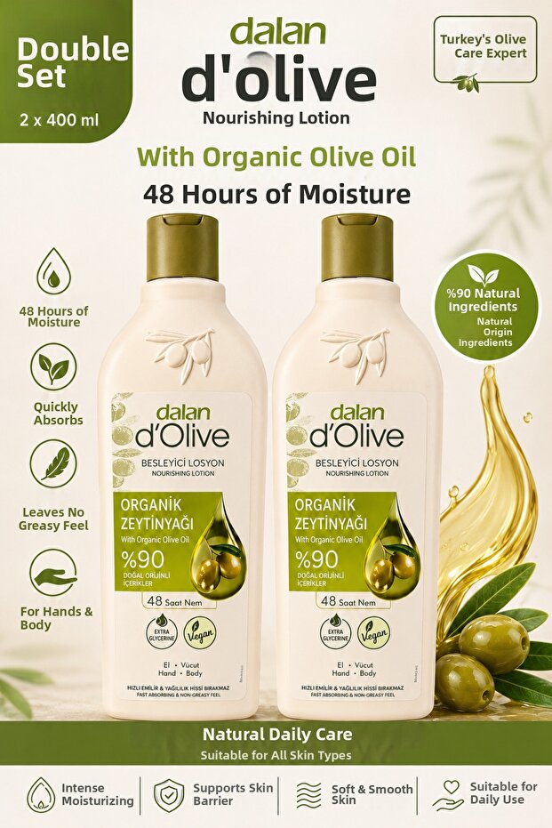 D Olive Organic Olive Oil Nourishing Lotion 400 ml