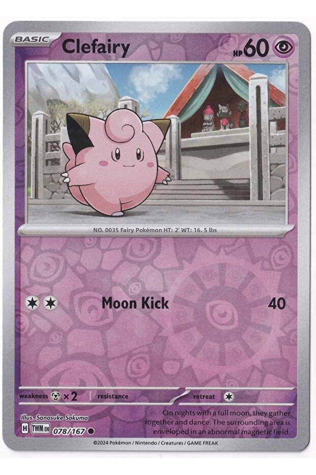 Clefairy [Reverse Holo] 078/167 - Twilight Masquerade - Card (Mint)