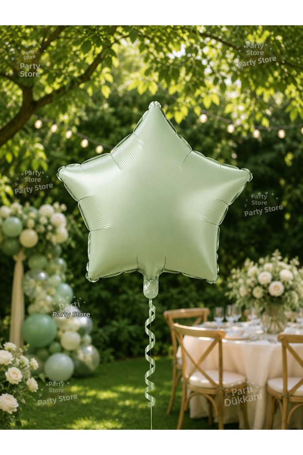Retro Green 18 Inch Star Foil Balloon Birthday Party Decoration
