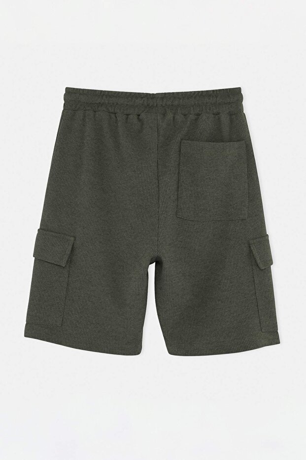 Haki Regular Kargo Cepli Dokulu Şort & Bermuda TMNSS26SR00021 - 6