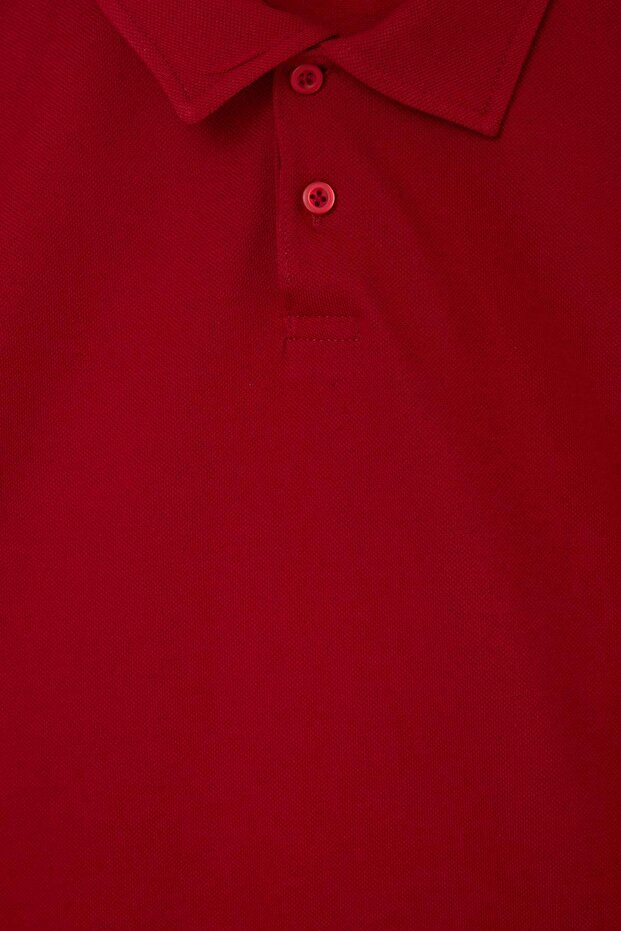 Bordo Düz Örme T-Shirt TKDSS24TS00022 - 4
