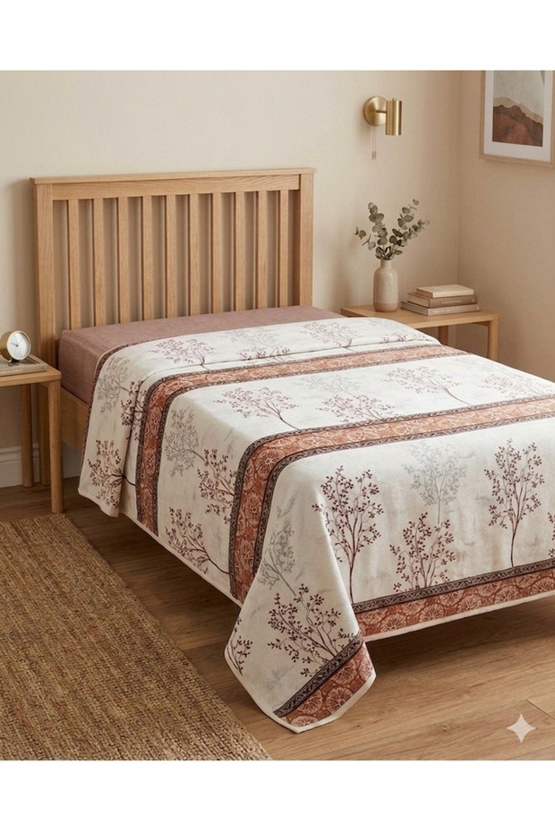 طباعة نمط الحافة 200x240 سم. بيك أحادي مزدوج (BATTAL).