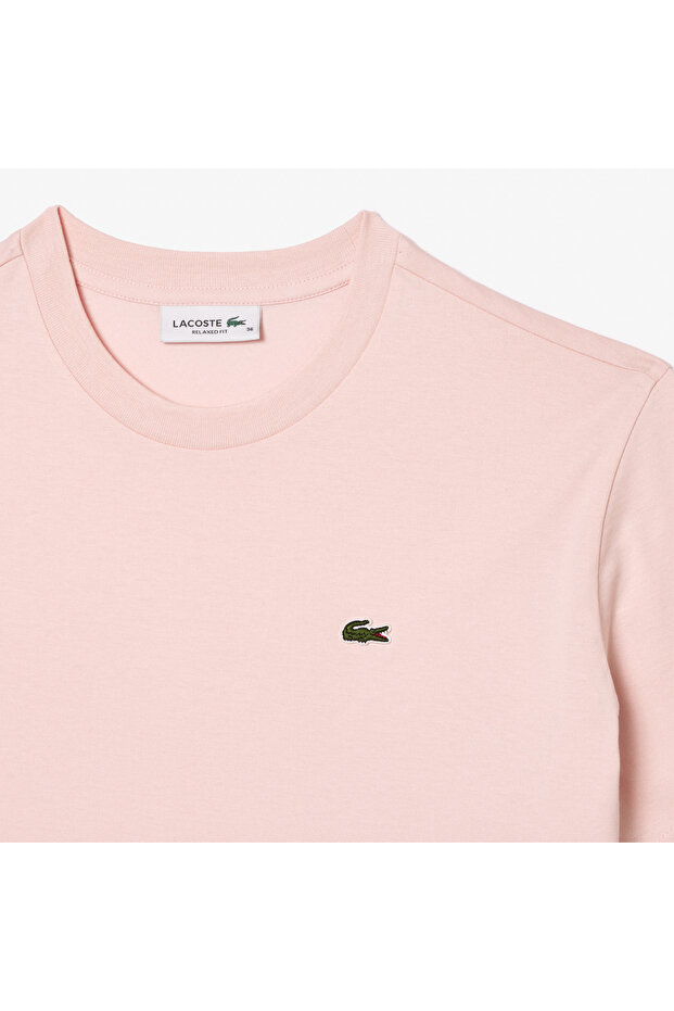 Kadın Relaxed Fit Bisiklet Yaka Pembe T-Shirt - 5