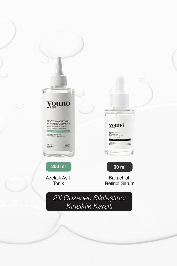 2-Piece Pore Tightening, Anti-Wrinkle Daily Care Set | Tonic + Retinol