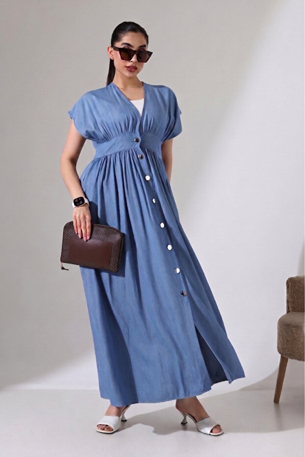 Women's Denim-Jeans Tencel Gilet Dress