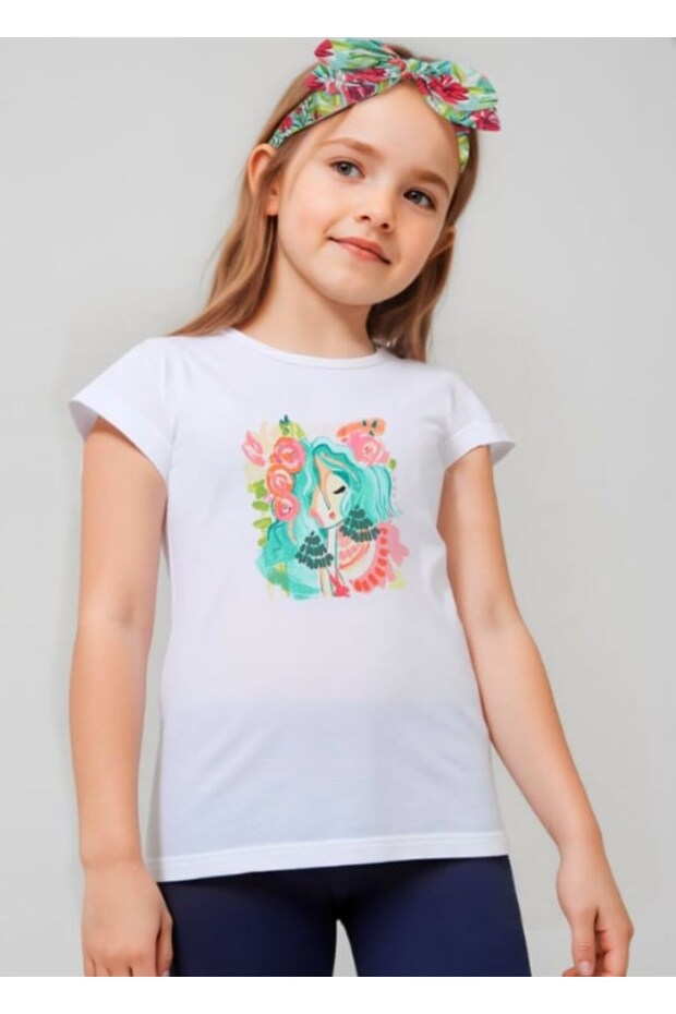 Girl's 3009 Printed Headband and T-Shirt Gkm0208