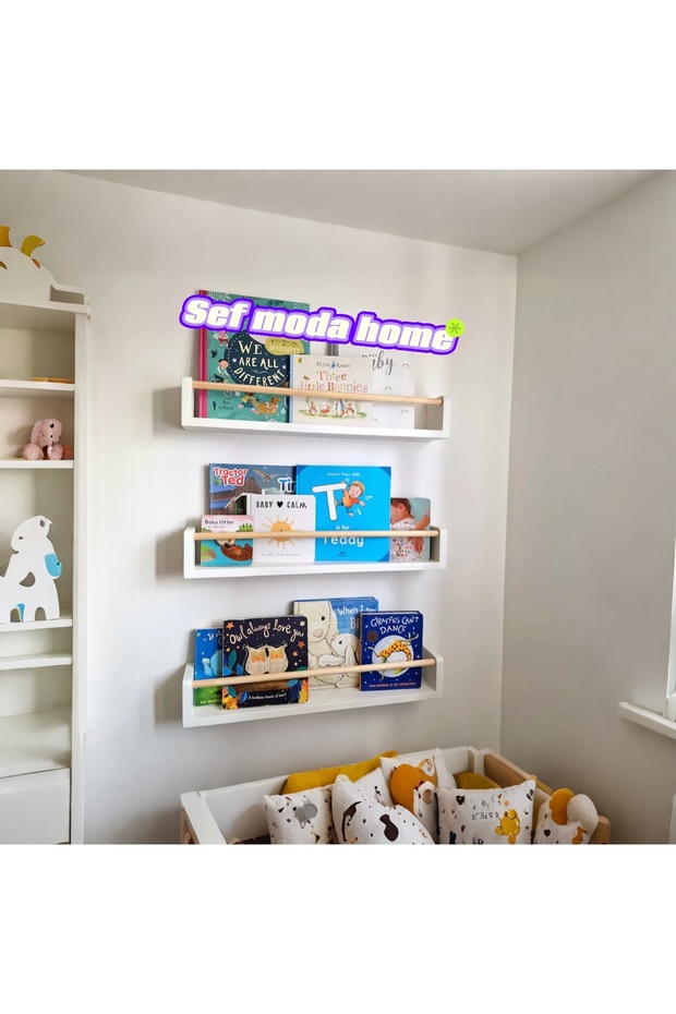 60 cm 3-Piece Mdf Montessori Shelf & Bookcase