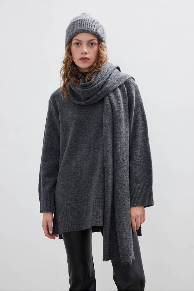 ANTHRACITE SOFT SCARF