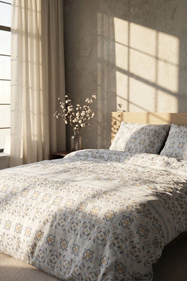 Cotton Collection Ranforce R Single Duvet Cover Set Calico