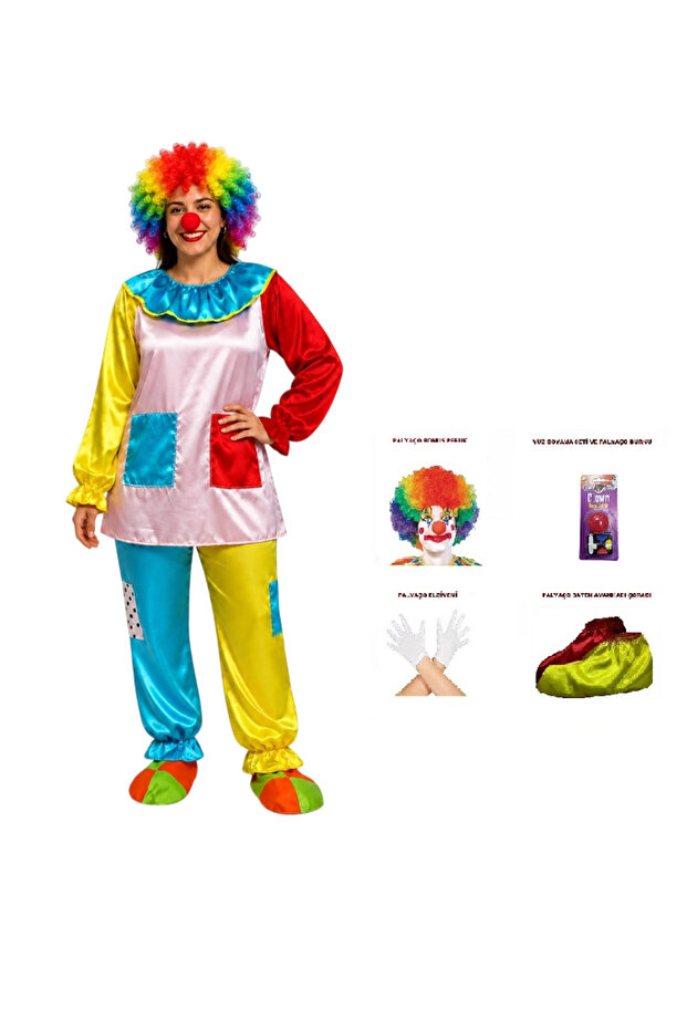 Clown Costume Double Suit and 5 Piece Show Set