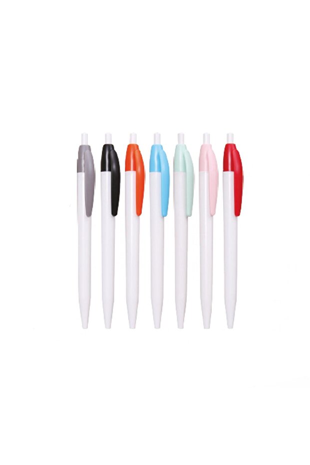 Pack of 10 Plastic Promotional Pens with Pigado Push Mechanism