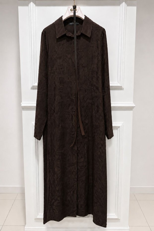 26107 Belted Waist Full Length Dress