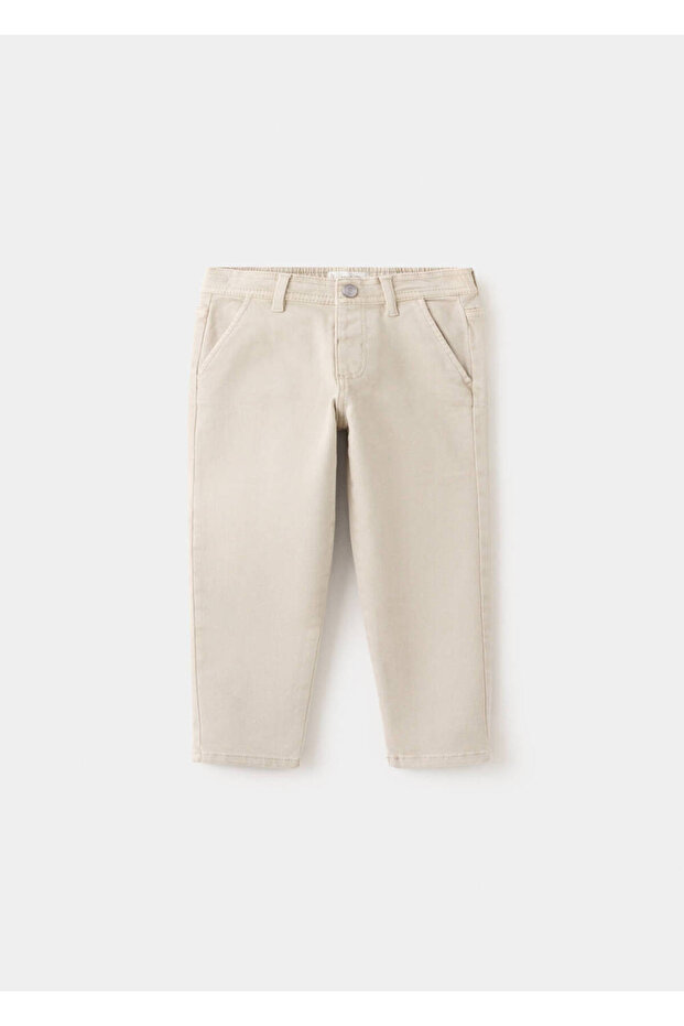 Straight-cut cotton jeans
