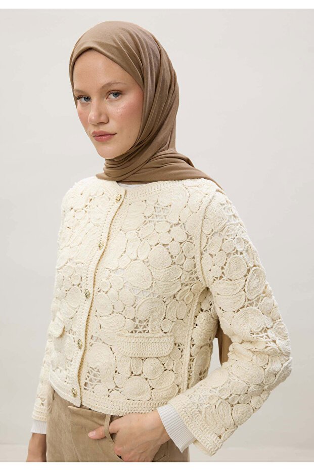 Penye Şal Latte - 2