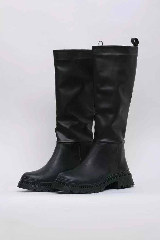 Rosewert Vegan Leather Thermal Rubber Boots 45025