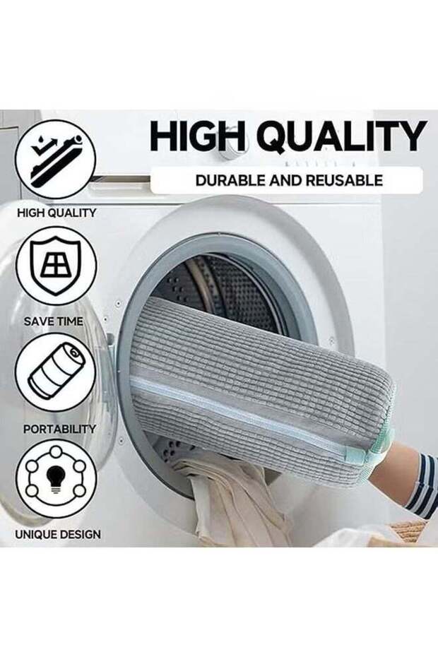 2-Pack Shoe Cleaning Bag, Washing Machine Shoe Bag, Adjustable Shoes Laundry Bag for Sneakers, Gray