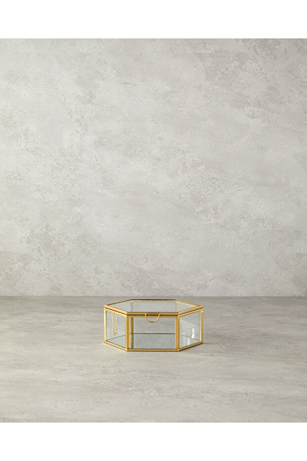 Deluxe Glass Decorative Box Gold
