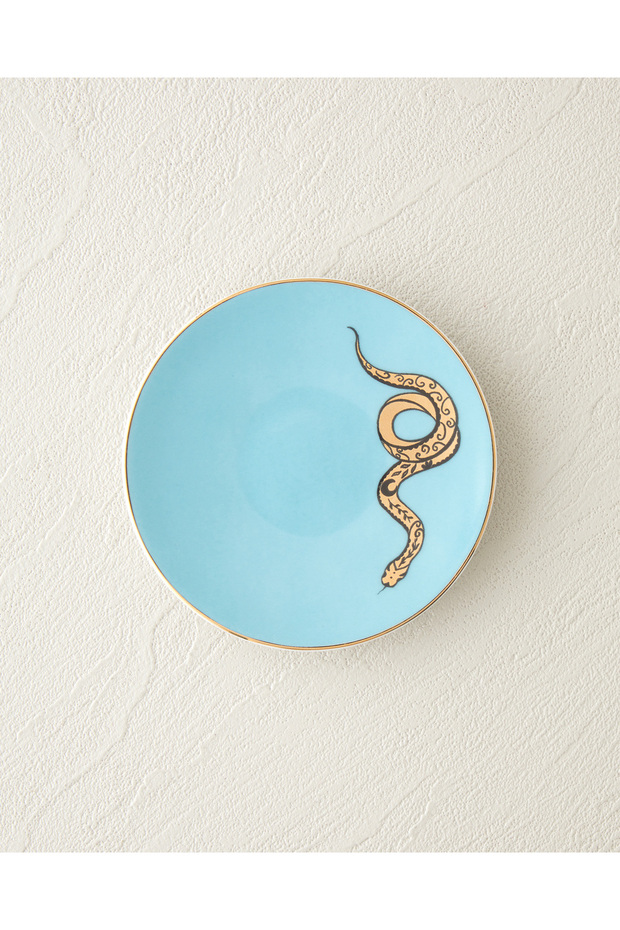 Talisman Snake Bone China Snack Bowl 10 cm Light Blue